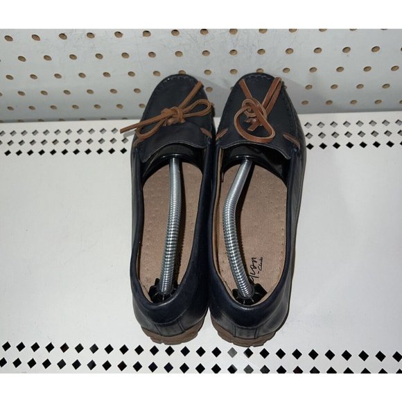 Clarks Dameo Swing Womens Leather Driving Loafers Moccasins Size 6.5 M Navy Blue - Picture 2 of 8